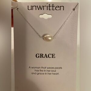 Pearl necklace sterling silver NWT